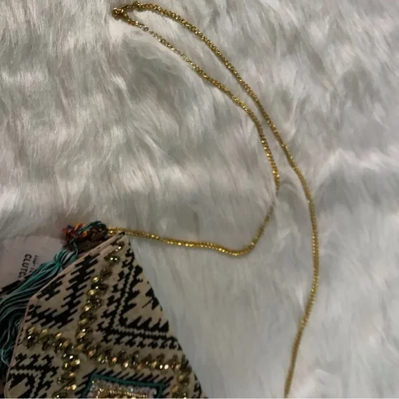 ☀️Beaded clutch with crossbody chain - Picture 6 of 12